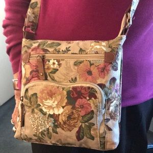 Floral Canvas Crossbody Bag